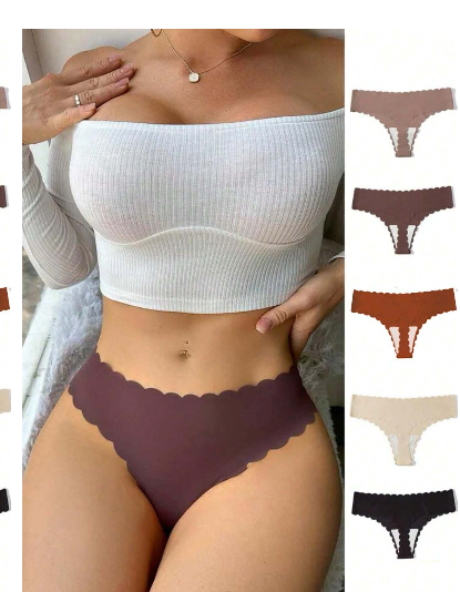 🎀Panty Sexy Con Hilos Sólidos🍃 Sin Costuras, Lencería Suave⭐⭐⭐⭐⭐